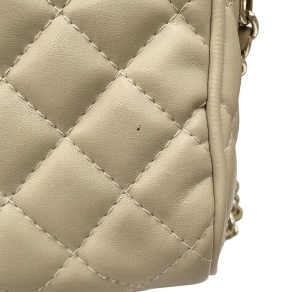 Vintage Jennifer Moore Crossbody Quilted Cream Handbag Gold Chain  10"X2.75”X7” - Picture 11 of 12